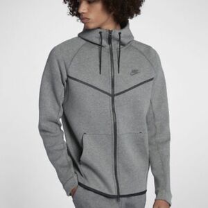 Men's Nike Tech Fleece Windrunner Hoodie Heather Grey